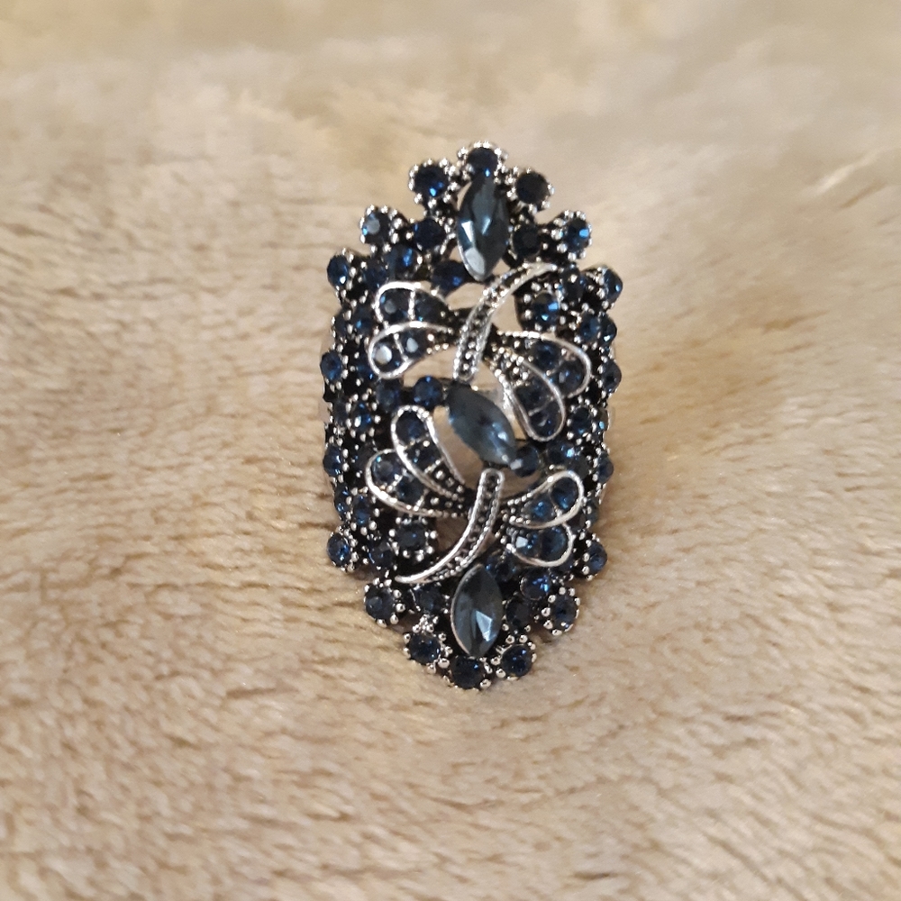 Dragonfly Statement Ring